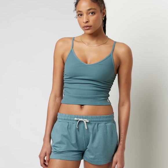 Vuori Rib Ruched Tank Iron Size Small - Picture 1 of 7